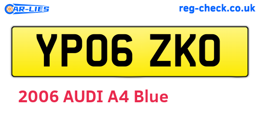 YP06ZKO are the vehicle registration plates.