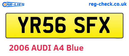 YR56SFX are the vehicle registration plates.
