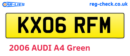 KX06RFM are the vehicle registration plates.