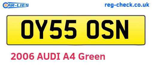 OY55OSN are the vehicle registration plates.