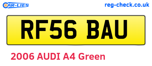 RF56BAU are the vehicle registration plates.