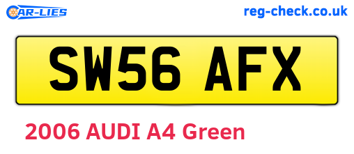 SW56AFX are the vehicle registration plates.