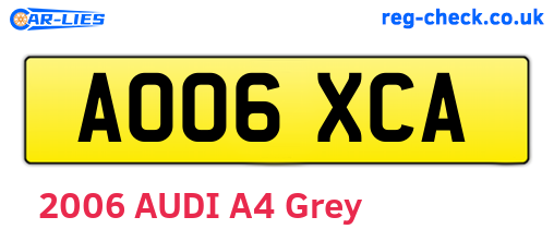 AO06XCA are the vehicle registration plates.