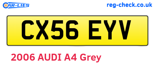 CX56EYV are the vehicle registration plates.