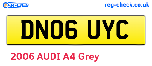 DN06UYC are the vehicle registration plates.