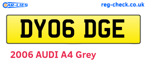 DY06DGE are the vehicle registration plates.