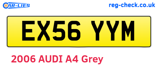 EX56YYM are the vehicle registration plates.