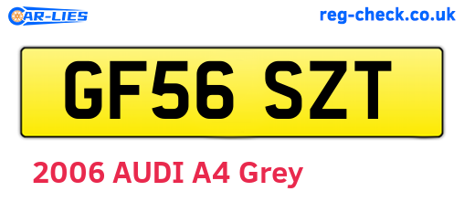 GF56SZT are the vehicle registration plates.