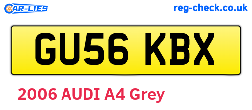 GU56KBX are the vehicle registration plates.