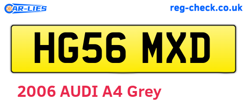 HG56MXD are the vehicle registration plates.