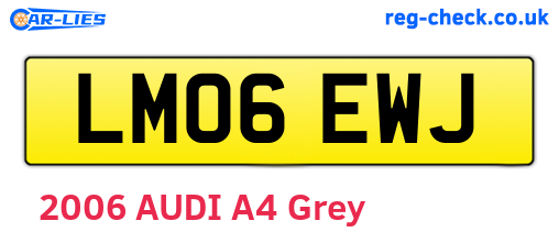 LM06EWJ are the vehicle registration plates.