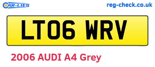 LT06WRV are the vehicle registration plates.