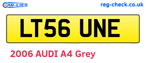 LT56UNE are the vehicle registration plates.