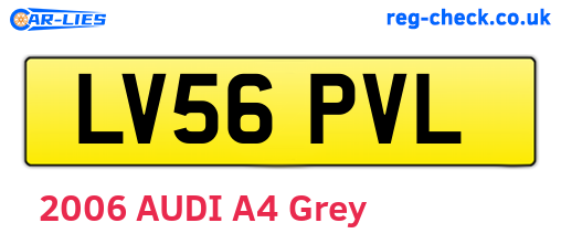 LV56PVL are the vehicle registration plates.