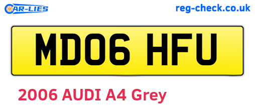 MD06HFU are the vehicle registration plates.