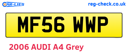 MF56WWP are the vehicle registration plates.