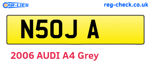 N5OJA are the vehicle registration plates.