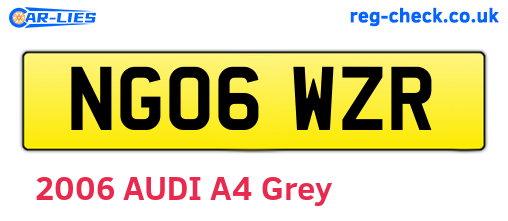 NG06WZR are the vehicle registration plates.