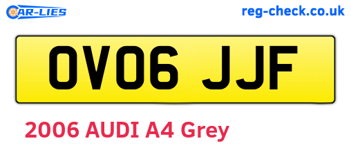 OV06JJF are the vehicle registration plates.