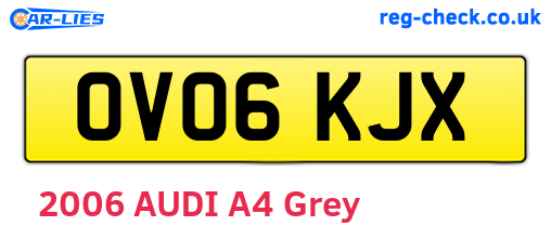 OV06KJX are the vehicle registration plates.