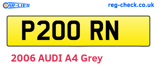 P20ORN are the vehicle registration plates.