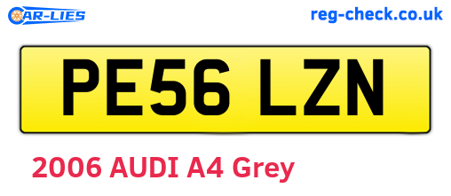 PE56LZN are the vehicle registration plates.