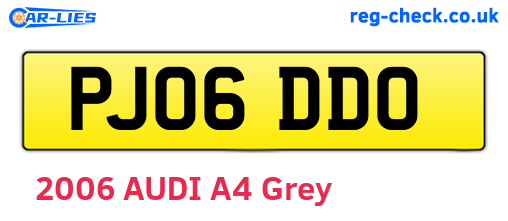 PJ06DDO are the vehicle registration plates.