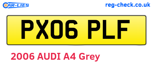 PX06PLF are the vehicle registration plates.