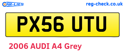 PX56UTU are the vehicle registration plates.