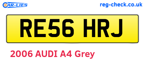 RE56HRJ are the vehicle registration plates.