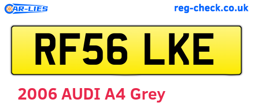 RF56LKE are the vehicle registration plates.