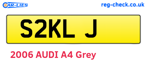 S2KLJ are the vehicle registration plates.