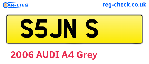 S5JNS are the vehicle registration plates.