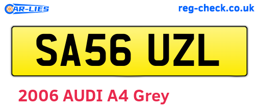 SA56UZL are the vehicle registration plates.
