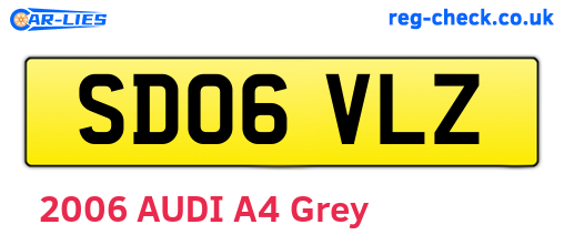 SD06VLZ are the vehicle registration plates.