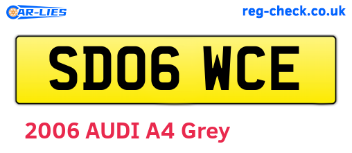 SD06WCE are the vehicle registration plates.