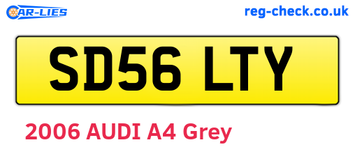 SD56LTY are the vehicle registration plates.