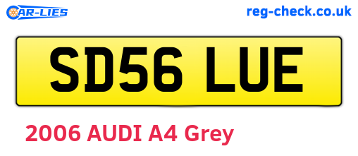 SD56LUE are the vehicle registration plates.