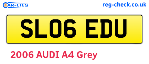SL06EDU are the vehicle registration plates.