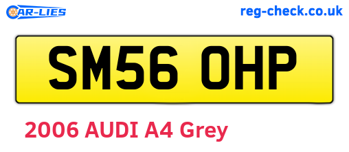 SM56OHP are the vehicle registration plates.