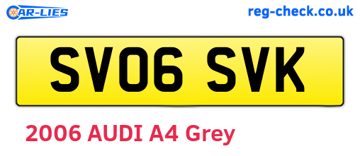 SV06SVK are the vehicle registration plates.