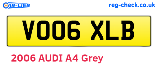 VO06XLB are the vehicle registration plates.