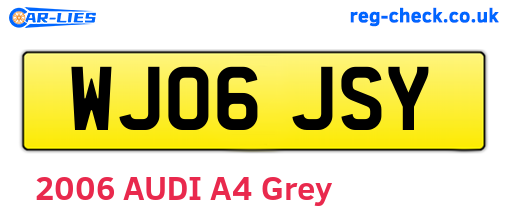 WJ06JSY are the vehicle registration plates.