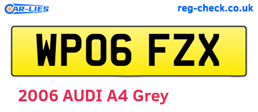 WP06FZX are the vehicle registration plates.