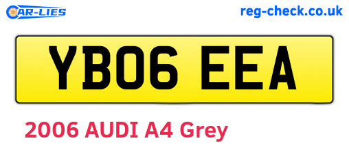 YB06EEA are the vehicle registration plates.