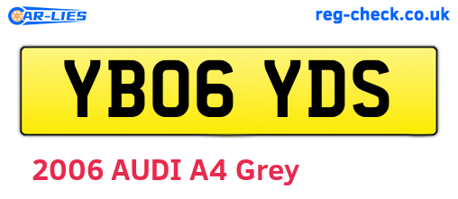 YB06YDS are the vehicle registration plates.