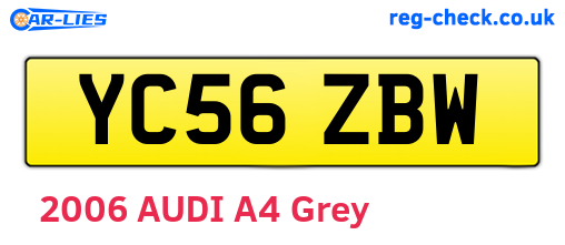 YC56ZBW are the vehicle registration plates.
