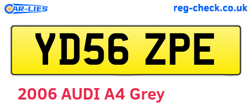 YD56ZPE are the vehicle registration plates.