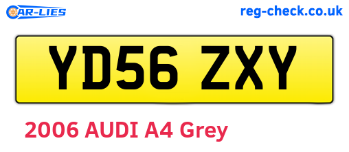 YD56ZXY are the vehicle registration plates.