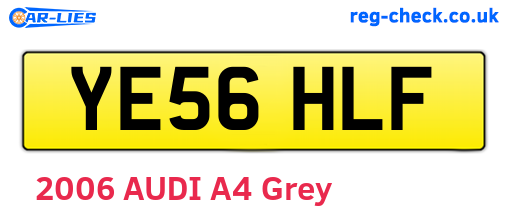YE56HLF are the vehicle registration plates.